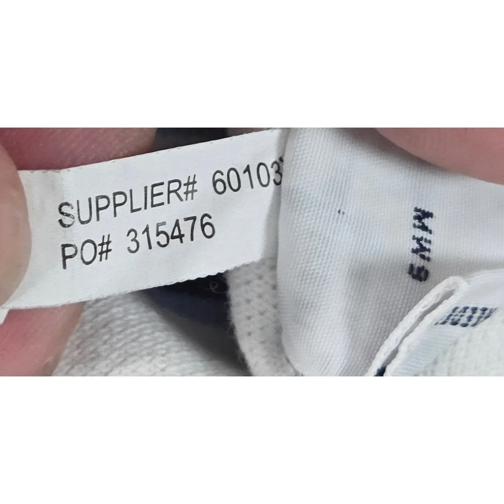 Vintage Polo Ralph Lauren Polo Shirt Mens size L white/Blue striped Cotton S/S
